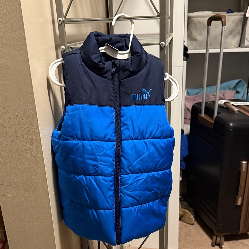 Puma Navy and Blue Puffer Vest